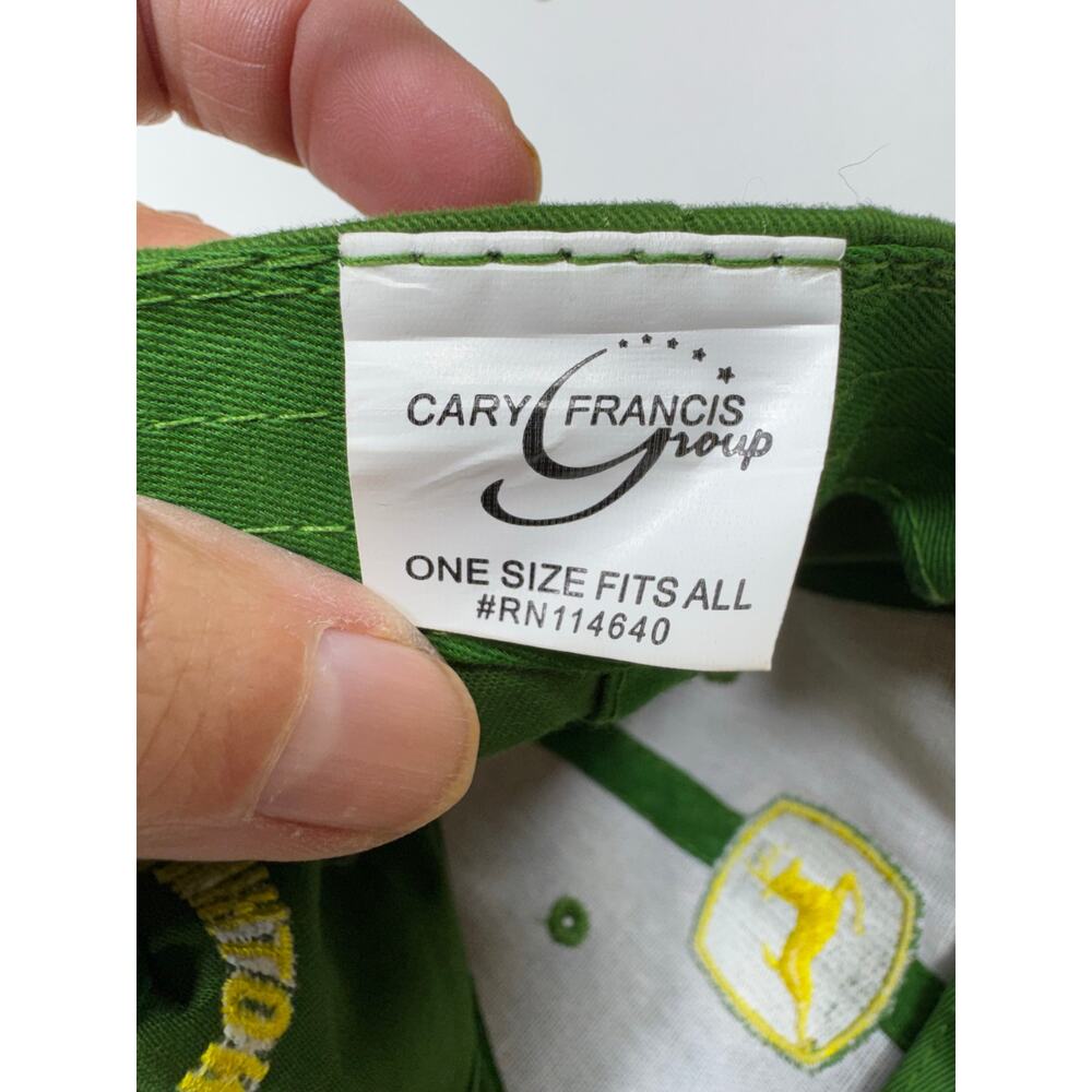 John Deere Green Ball Cap Hat One Size Fits All Embroidered Cary Francis Group - Picture 6 of 6